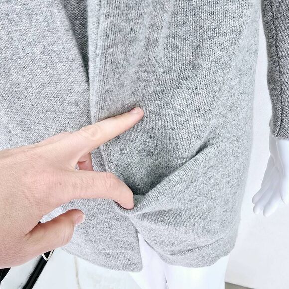 The Cashmere Project Open Caridgan Sweater Gray L - Picture 3 of 6